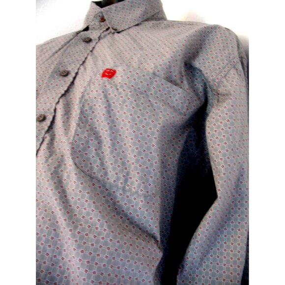 Cinch Men's Size XL Shirt Long Sleeve Button Down Patterned, Shirt L Sleeve - Picture 7 of 12